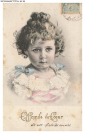 Delcampe - BK-BFP1-0264-FANTAISIE - Offrande Du Coeur - Portrait De Fillette - Babies