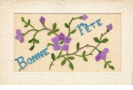 Delcampe - MIKIFP10-037- BONNE FETE BRODEE FLEURS - Bestickt
