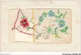 Delcampe - AVIP10-0498-CARTE BRODEE - Fleurs - Bestickt