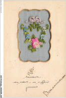 Delcampe - AVIP11-0503-CARTE BRODEE - Bon Anniversaire - Souvenir Du Coeur SOIE - Bestickt