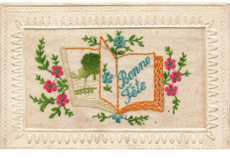 Delcampe - MIKIFP10-022- BONNE FETE BRODEE FLEURS - Bestickt
