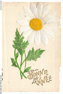 Delcampe - ATZP1-0017-FANTAISIE - Bonne Annee - Fleurs - Bestickt