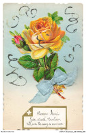Delcampe - ATZP1-0015-FANTAISIE - Bonne Annee - Joie - Sante - Bonheur - Tels Sont Les Voeux De Mon Coeurs - Bestickt