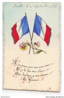Delcampe - ATZP1-0010-FANTAISIE - Je Ne Pense Qu'a Vous Sans Cesse - Drapeaux De FRANCE - Bestickt