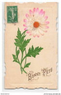 Delcampe - ATZP6-0222-FANTAISIE - BONNE FETE - Fleur - Bestickt