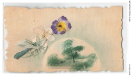 Delcampe - ATZP1-0024-FANTAISIE - Fleur - Noeud - Arbre - Bestickt