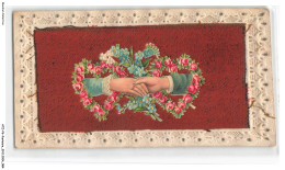 Delcampe - ATZP6-0241-FANTAISIE - Mains - Fleurs - Bestickt