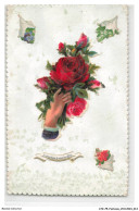 Delcampe - ATZP5-0169-FANTAISIE - Fleurs - Main - Il M'est Doux De Vous Les Offrir - Bouquet De Fleurs - Bestickt