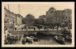 Delcampe - Cartolina Trieste, Canal Grande Col Nuovo Porte - Trieste (Triest)