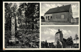 Delcampe - AK Weidenhain B. Torgau, Bäckerei Wussling, Bärensäule, Denkmal Und Kirche - Torgau
