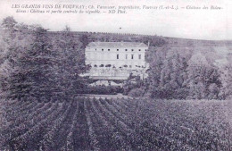Delcampe - 37 - Indre Et Loire -  VOUVRAY - Les Grands Vins - Chateau Des Bidaudieres -  Chateau Et Une Partie Du Vignoble - Vouvray