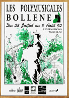 Delcampe - 00771 ● Peu Commun BOLLENE Vaucluse 28-07/08-08.1992 LES POLYMUSICALES Claude NOUGARO-NEGRESSES VERTES-GERONIMO - Bollene