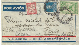 Delcampe - Ligne Mermoz, Période Aéropostale - Courrier Par Aviso 01 07 1932 Entre Buenos Aires Et Royan, Taxé à L'arrivée - Poste Aérienne