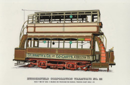 Delcampe - Huddersfield Corporation Tramways Peckham R24 Go-Carts Bus Postcard - Busse & Reisebusse