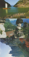 Delcampe - Three Gorges Dam Ship Shadow Play China Goddess Peak 3x Postcard S - China