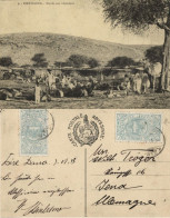Delcampe - Ethiopia, Abyssinia, DIRE DAWA, Camel Market (1913) Postcard - Ethiopie