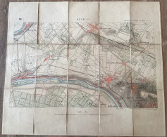 Delcampe - Carte De L’Etat Major - 1887 - HERBLAY (Val’d’Oise) Environs De Paris - 1/20 000e - Topographische Karten