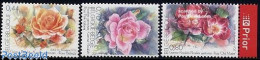 Delcampe - Belgium 2005 Flower Show 3v (1v With Tab), Mint NH, Nature - Various - Flowers & Plants - Roses - Scented Stamps - Ungebraucht
