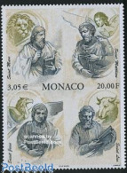 Delcampe - Monaco 2000 4 Evangelists 1v, Mint NH, Nature - Religion - Birds Of Prey - Cat Family - Cattle - Religion - Ungebraucht