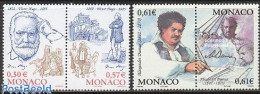 Delcampe - Monaco 2002 Alexandre Dumas, Victor Hugo 2x2v, Mint NH, Art - Authors - Handwriting And Autographs - Ungebraucht