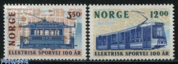 Delcampe - Norway 1994 Tramways 2v, Mint NH, Transport - Railways - Trams - Neufs