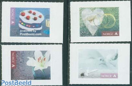 Delcampe - Norway 2006 Special Event Stamps 4v S-a, Mint NH, Nature - Various - Flowers & Plants - Greetings & Wishing Stamps - Ungebraucht