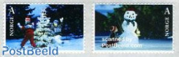 Delcampe - Norway 2006 Christmas 2v S-a (from Booklets), Mint NH, Religion - Christmas - Ungebraucht