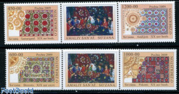 Delcampe - Uzbekistan 2009 SoZana Carpet Art 4v (2x [:T:], Mint NH, Various - Textiles - Art - Handicrafts - Textiel