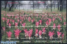 Delcampe - Thailand 2000 Pa-Hin-Ngam Park 12v M/s, Mint NH, Nature - Various - Flowers & Plants - Tourism - Tailandia