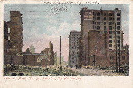 Delcampe - AA+ 151- ELLIS AND MASON STREETS  SAN FRANCISCO , CALIFORNIA -  AFTER THE FIRE - RUINS - OBLITERATION 1908 - San Francisco