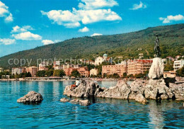 Delcampe - Opatija Abbazia Partie Am Hafen Statue Skulptur - Kroatien