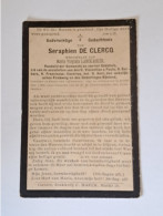 Delcampe - Décés Seraphien De Clercq Weduwnaar Maria Virginia Lanckacker Eecke 1843 Asper 1903. - Todesanzeige