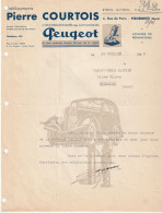 Delcampe - 59-P.Courtois....Concessionnaire Peugeot....Fourmies...Nord...1939 - Automobile