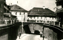Delcampe - Sibiu Hermannstadt Strassenpartie Bruecke - Romania