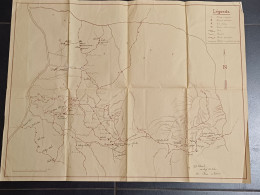 Delcampe - CONGO BELGE / CARTE DU KASAI AVEC LÉGEND E/ FORMAT 80x60 - Landkarten