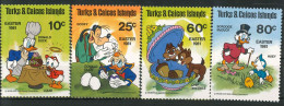 Delcampe - TURKS E CAICOS - 1981 ** (Catalogo YVERT N.° 519/522) - Disney