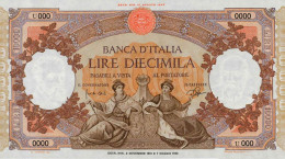 Delcampe - ITALIE 10000 GRAND BILLET DE LIRE 1947  Reproduction Sur Bristol 160 G 24,4 X 12,4 Cm PORT GRATUIT - Autres - Europe