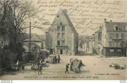 Delcampe - 61 ARGENTAN PLACE DU MARCHE ET CHAPELLE SAINT NICOLAS - Argentan