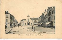 Delcampe - 45 PUISEAUX LA HALLE ET LA RUE DE PARIS - Puiseaux