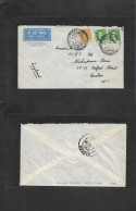 Delcampe - IRAQ. 1934 (4 Oct) MABIL - England, London. Air Multifkd Env, 16 Fils Rate. Flown. Air Imperial IW 287. New Winter Timet - Irak