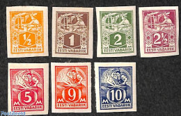 Delcampe - Estonia 1922 Definitives, Handicrafts 7v Imperforated, Unused (hinged), Art - Handicrafts - Estland