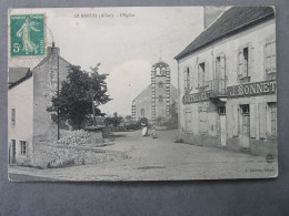Delcampe - CPA 03 Allier LE BREUIL  Au Sud De Lapalisse - L'église Sainte Anne Hôtel & Café Maison J. BONNET Timbré 1910 - Lapalisse