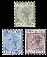 Delcampe - Turks Islands Scott 51-53 Unused Hinged. - Turks E Caicos