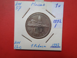 Delcampe - MACAO 1 PATACA 1992 QUALITE SUPERBE/FDC (A.6) - Macao