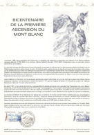 Delcampe - Document Officiel 1986 - Bicentenaire Première Ascension Du Mont Blanc - Documents De La Poste