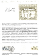 Delcampe - Document Officiel 1986 - Château De Loches - Documents De La Poste