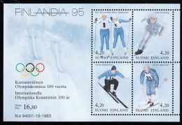 Delcampe - Finland 1994 - Yv. Bloc 11 Mi. Block 11 - Skilanglauf, Skispringen, Eisschnellauf - MNH - Blocks & Kleinbögen