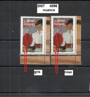 Delcampe - Variété De 2007 Neuf** Y&T N° 4096 Nuance De Couleur - Unused Stamps
