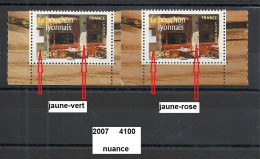 Delcampe - Variété De 2007 Neuf** Y&T N° 4100 Nuance De Couleur - Unused Stamps