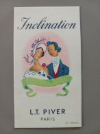 Delcampe - Carte Parfumée Inclination L.T. Piver Paris Couple  Romantisme 9x5 - Non Classés